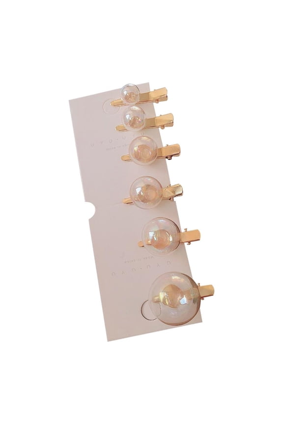 Soap Bubble Hairpin Girls Colorful Glass Child Cute Hair Clip N