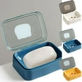 thumbnail image 1 of Soap Container Storage Box, Hygienic Character Soap Dish with Lid and Drainage Tray, Portable Travel Bathroom Organizer for Bar Soap, Easy Clean Plastic Design, Topliu, 1 of 9