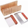 thumbnail image 1 of Soap Crafting Delight, Stainless Steel Blade Adjustable Wavy Slicer Cutter, Multifunctional Wooden Soap Loaf Cutter Set For Beginner Friendly Soap Making And Decorating, Includes, 1 of 5