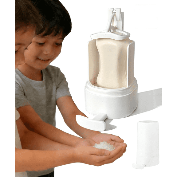 Soap Crusher Dispenser with Shaver, Multi-Functional Soap Shaver for Bathroom, Kitchen, Travel, No Drilling Waterproof Soaps Grater - Reduces Soaps Waste, Easy to Use (1Pcs)