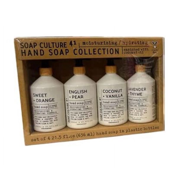 Soap Culture Hand Soap Collection 4 Scent Variety, 21.5 Fluid Ounce (Pack of 4)