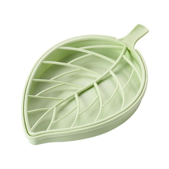 Soap Dish under $5! Bzdzmqm Leaf Shape Soap Dish, Plastic Draining Soap Holder, Bathroom Countertop Organizer, Double Layer Soap Saver, Kitchen Bath Soap Tray, Decorative Soap Storage Box