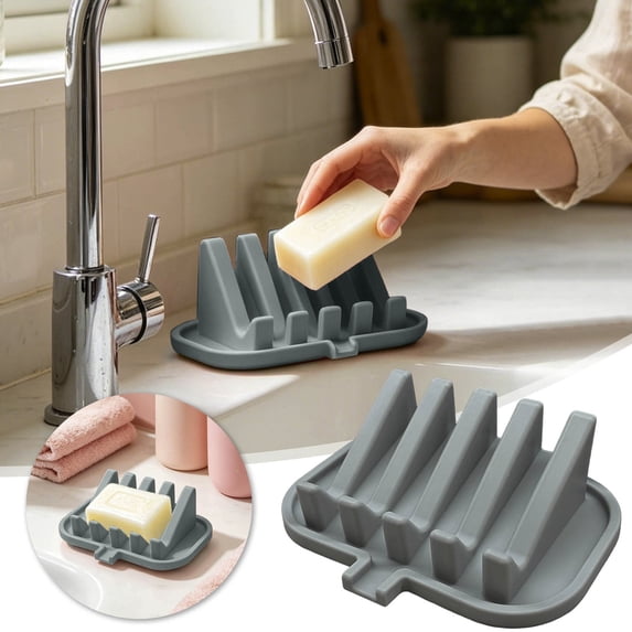Soap Dish, Bar Soap Holder for Shower for Bathroom, Kitchen, Bathtub, Easy to Clean, Keep Soap Dry, Extend Soap Life
