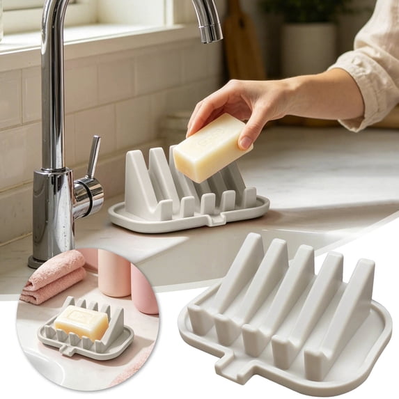 Soap Dish, Bar Soap Holder for Shower for Bathroom, Kitchen, Bathtub, Easy to Clean, Keep Soap Dry, Extend Soap Life