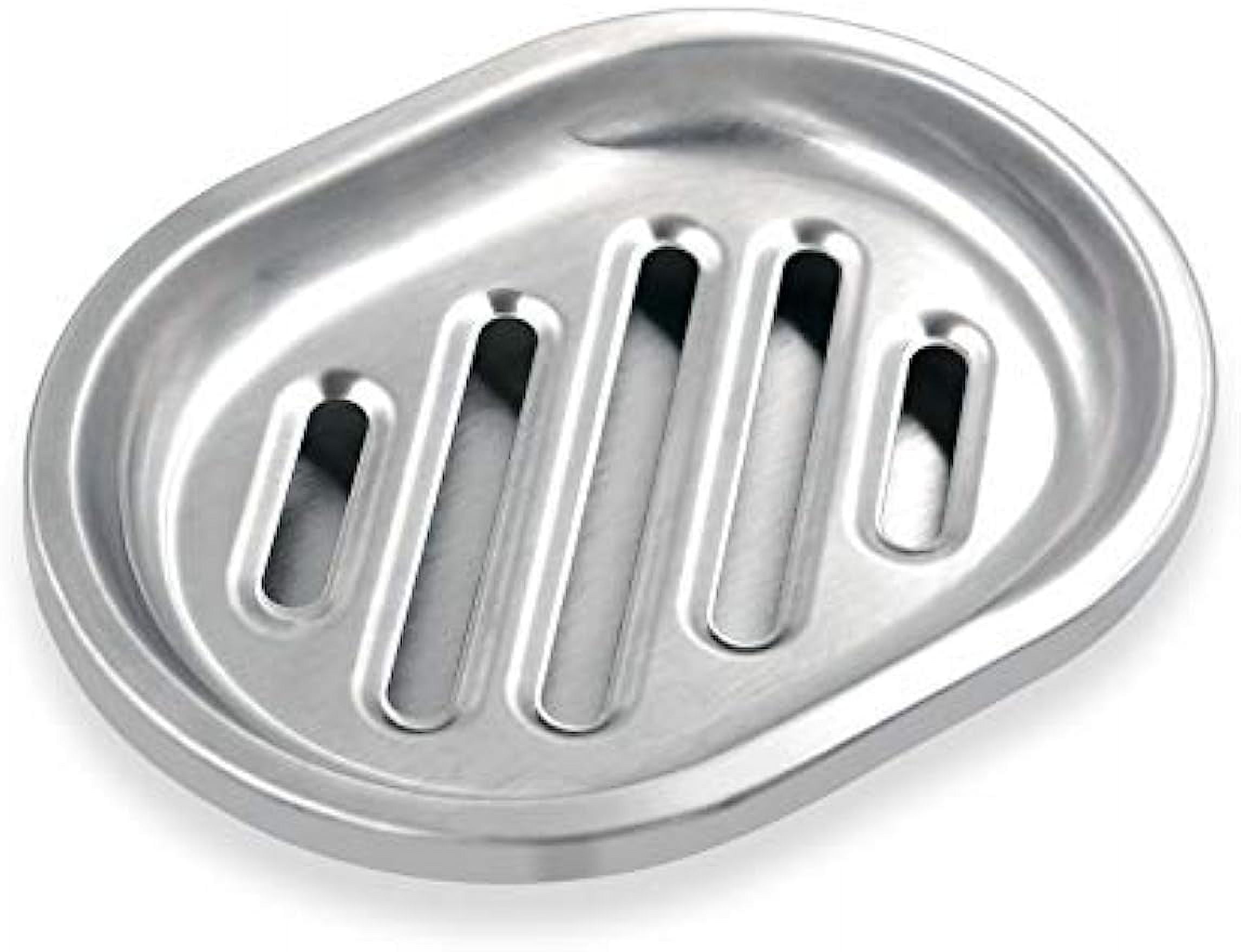 Soap Dish, Double Layers Stainless Steel Soap Holder with Draining Tray, Shower Soap Dishes for