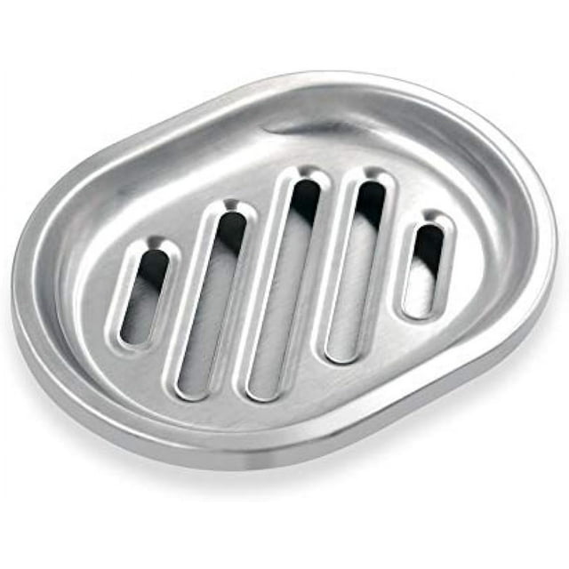 Soap Dish, Double Layers Stainless Steel Soap Holder with Draining Tray