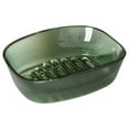 thumbnail image 1 of Soap Dish Drainer with Tilt Design for Easy Drying, Plastic Soap Holder for Shower Bathroom Kitchen Sink, Green Non-Slip Soap Storage Rack, 1 of 6