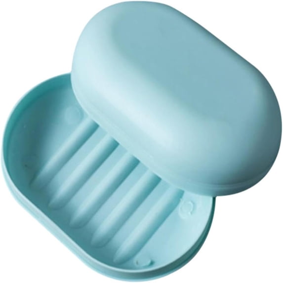 Soap Dish Gifts,Travel Soap Container,Portable Soap Dish with Lid,Portable Bar Soap Holder Soap Box for Bathroom Soap Tray Soap Holder (Light Blue)