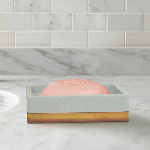 Cement Soap Dish for Bathroom Counter,Shower & Kitchen | Antique Stone Finish