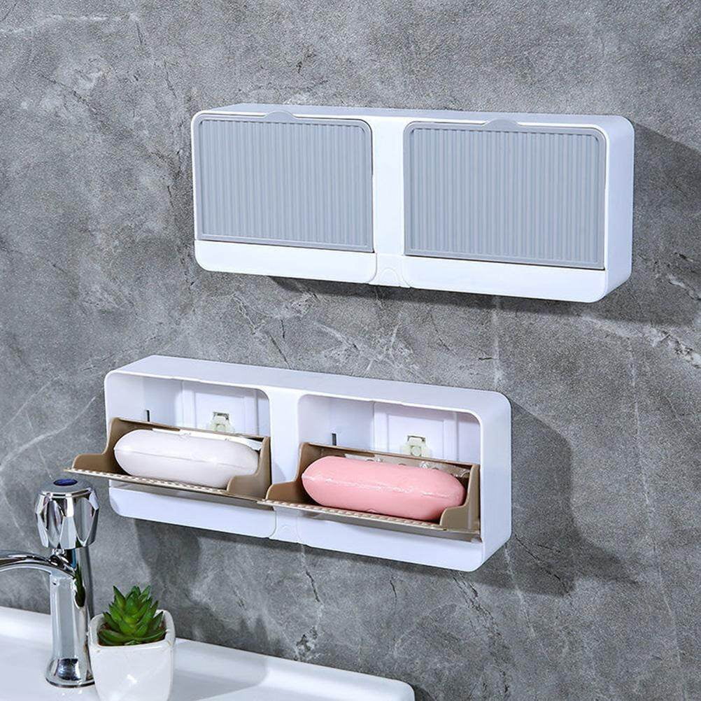 Soap Dish Holder Shower Bar Soap Holder Wall Mounted Soap Box for Shower, Bathroom, Bathtub ...
