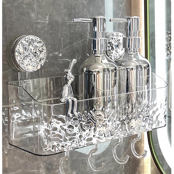 Soap Dish Holder Suction Cup, Wall Mounted Self Draining Soap Case & Sponge Rack, No Drilling Suction Bar Soap Holder for Bathroom, Kitchen Sink