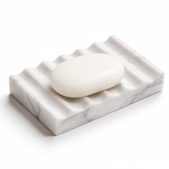 VIXNORYT Marble Soap Dish, Bar Soap Holder for Bathroom Shower & Kitchen Countertop