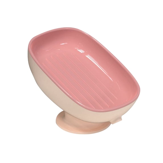 Soap Dish Plastic Sponge Holder Bar Soap Dish Holder Self Draining Soap Holder with Suction Cup Easy Cleaning Soap Saver Tray for Shower Bathroom Tub Kitchen Sink Plastic Tray Holder