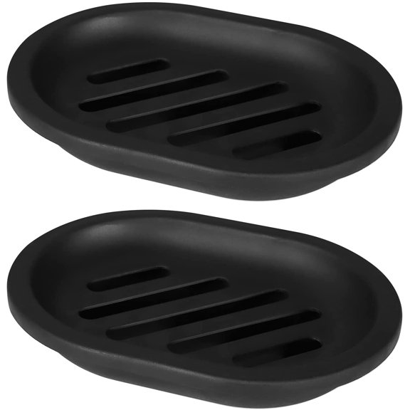 Soap Dish for Shower, 2pcs Soap Dishes Soap Savers for Bar Soap, Soap Bar Holder Shower with Drip Tray, Plastic Soap Holders with Drain for Kitchen Sink, Easy to Clean, Keeps The Soap Dry