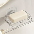 thumbnail image 1 of Soap Dish for Shower, Acrylic Bar Soap Holder with Self-Draining Design, No Drilling Required, Adhesive Mount for RV Bathroom and Kitchen Easy to Clean and Space-Saving, 1 Pcs, 4.84x3.77x2.55", 1 of 7