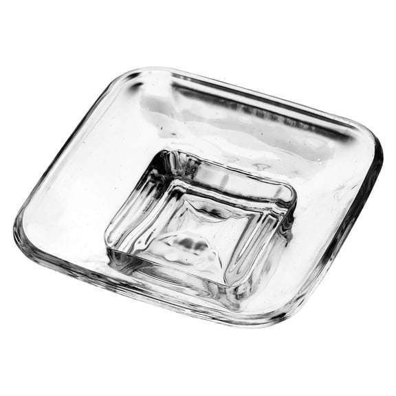Amosfun Transparent Glass Soap Dish for Bathroom Countertop - Organizes and Keeps Soap Dry and Clean