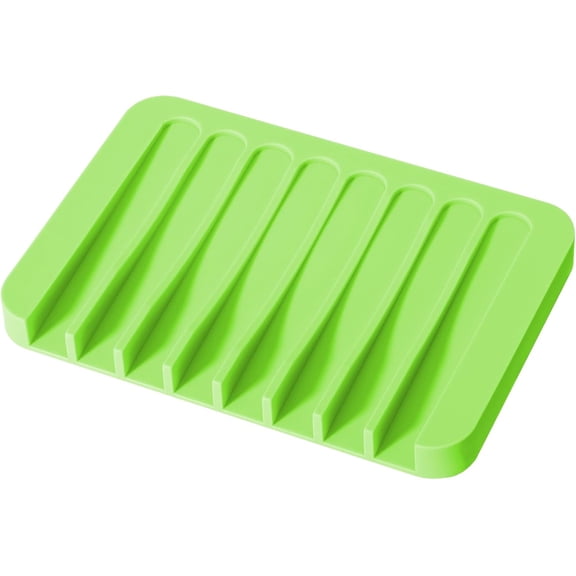 Soap Dish Shower Waterfall Soap Tray Soap Saver Soap Holder for Bathroom, Kitchen, Counter Top, Flexible Silicone, Keep Soap Bars Dry, Easy Cleaning