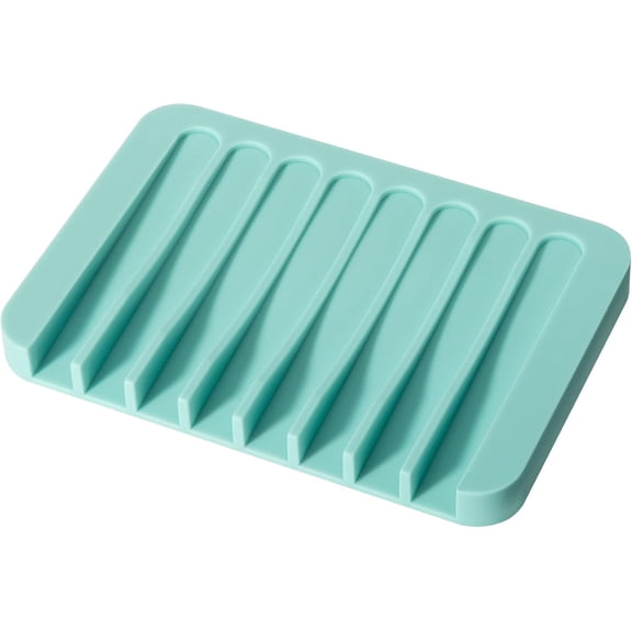 Soap Dish Shower Waterfall Soap Tray Soap Saver Soap Holder for Bathroom, Kitchen, Counter Top, Flexible Silicone, Keep Soap Bars Dry, Easy Cleaning
