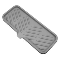 Soap Dish Soap Cleaning Storage Keep Soap Dry for Home Bathroom Kitchen Silicone Dark Gray 23x10cm