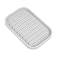 thumbnail image 1 of Soap Dish Soap Cleaning Storage Keep Soap Dry for Home Bathroom Kitchen Silicone Light Gray 13.5x9cm, 1 of 6