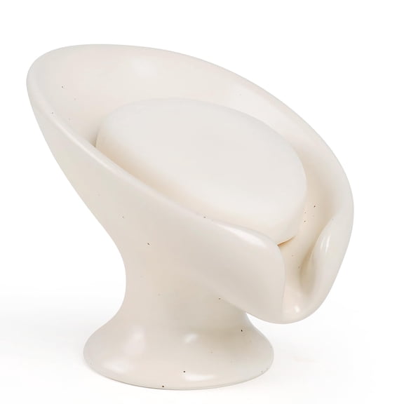 Soap Dish, Soap Holder Self Draining Leaf Shape Soap Dishes, Ceramic Drain Soap Dish for Sink Bathroom Shower Kitchen, Easy to Clean Keeps Soap Dry, Cream White & Gold Marble Pattern