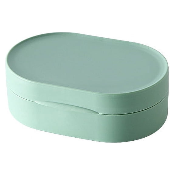 Soap Dish Soap Holder Solid Color Soap Box Travel with Cover Soap Box Household Soap Rack for Bathroom Counter Shower Bathroom Soap Dish Soap (Color : green/big)