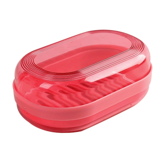 Soap Dish, Square Soap Travel Case with Drainage Layer, Leak-Proof Soap Container for Gym, Bathroom, Traveling, Camping, Soap Bar Shampoo Holder for Shower