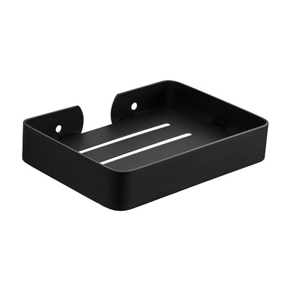 Soap Dish Stainless Steel Soap Dish Holder Wall Mounted Shower Soaps Holder with Screws, Sturdy Stylish Bathroom Decoration (Black)