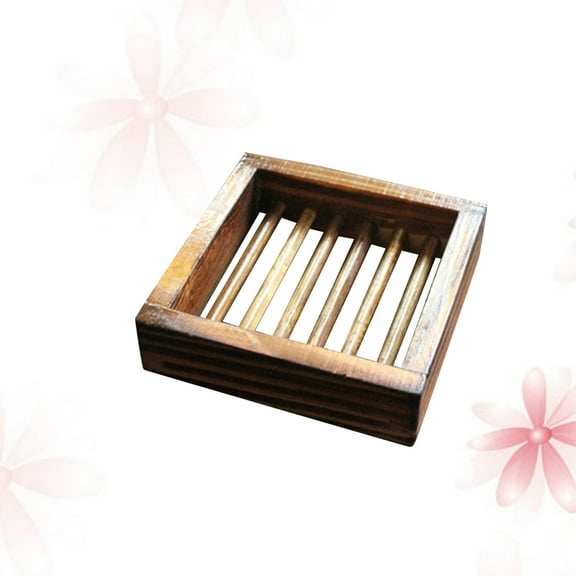STRANDCHIC 1Pc Hollow Coffee Wood Soap Dish Easy to Clean Soap Container for Home Use