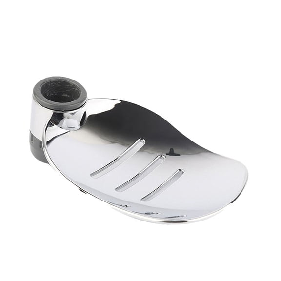 Soap Dish for 25mm Shower Riser Rail Adjustable Height Chrome Palm Tray, Bath Accessory