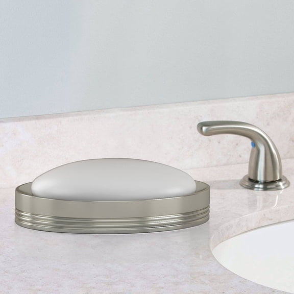 Soap Dish for Bathroom Counter,Shower & Kitchen | Pewter