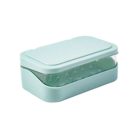 Self Draining Soap Dish for Shower Self-Draining Soap Stand with Raised Ridges, 13.2x8x5cm Plastic Soap Box for Bathroom Shower, Dish Soap and Sponge Holder
