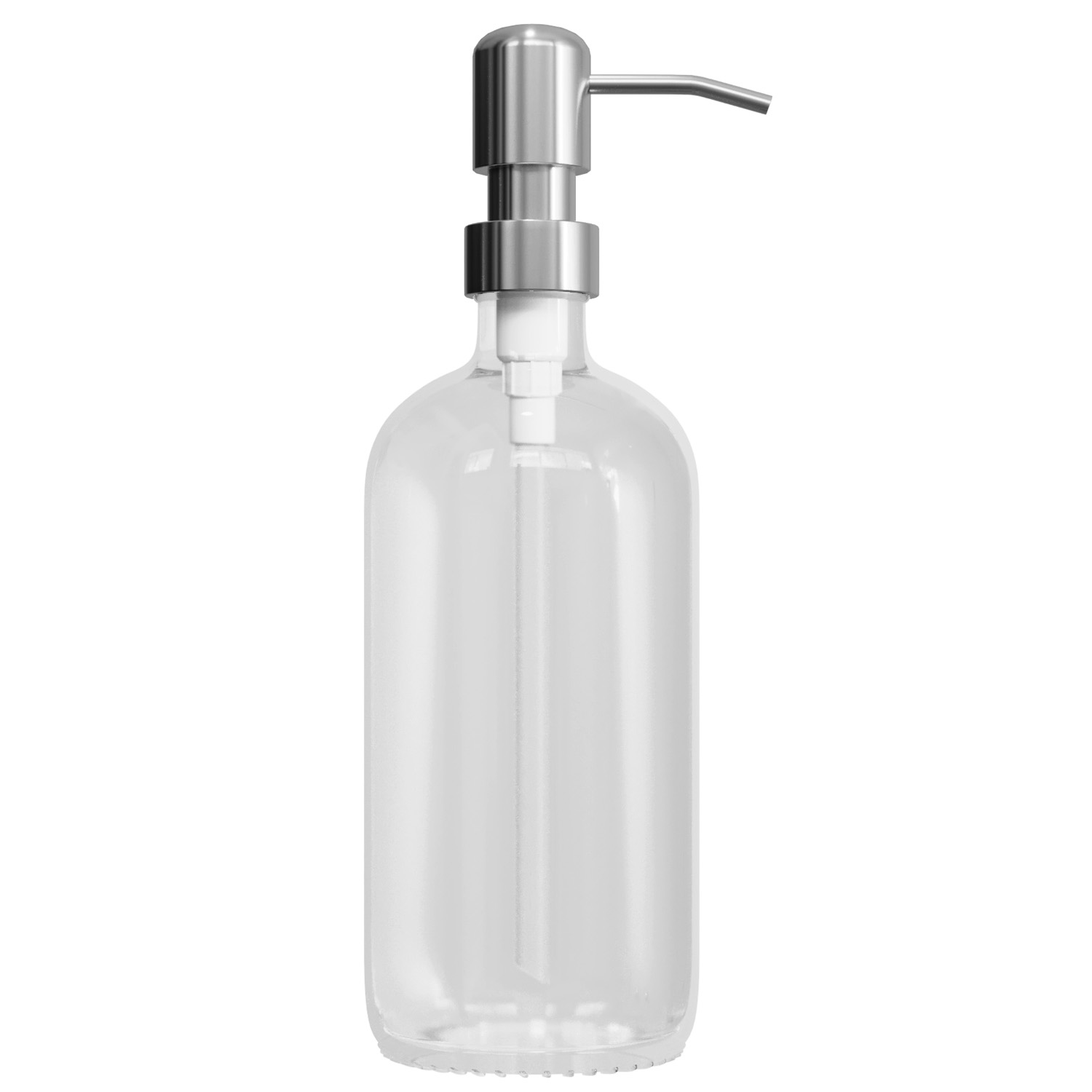 Soap Dispenser,17 Oz Clear Waterproof Label Design Thick Glass Hand Soap Dispensers with