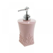 Soap Dispenser - 17 Oz Plastic Soap Dispenser with Pump, Refillable Liquid Bottle Dispenser, Premium Hand Dispenser for Bathroom, Kitchen, Countertop(Pink,Square)
