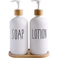 thumbnail image 1 of Soap Dispenser Bathroom Set- Hand and Lotion Soap Dispenser Set for Black Bathroom Decor,16 Oz Hand Soap Dispenser for Bathroom, Bathroom Accessories-White, 1 of 7