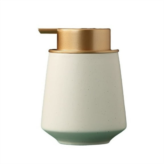 Soap Dispenser Ceramic with Easy-to-Press Pump 400ml Porcelain Soap Pitcher Lotion Bottle for Bathroom or Kitchen Sink