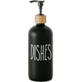 thumbnail image 1 of Soap Dispenser,Dish Soap Dispenser for Kitchen Sink.Glass Hand Soap Dispenser, Modern Farmhouse Decor Dish Soap Pump for Bathroom,Kitchen Sink Decor (Black-Dishes), 1 of 7