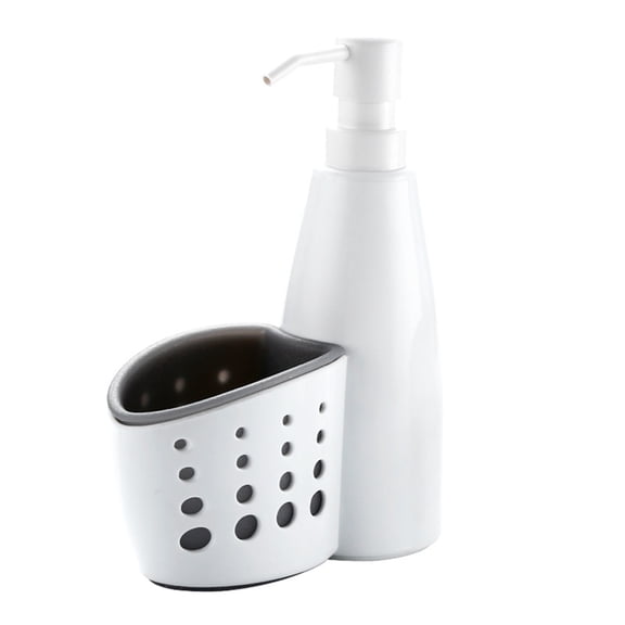 Soap Dispenser Hand Soap Press Type Sponge Compartment for Kitchen Bathroom Modern Liquid Dispensers