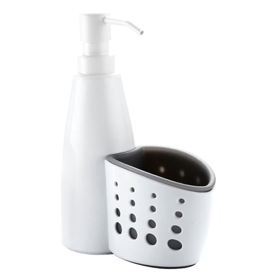 Soap Dispenser Hand Soap Press Type Sponge Compartment for Kitchen Bathroom Modern Liquid Dispensers
