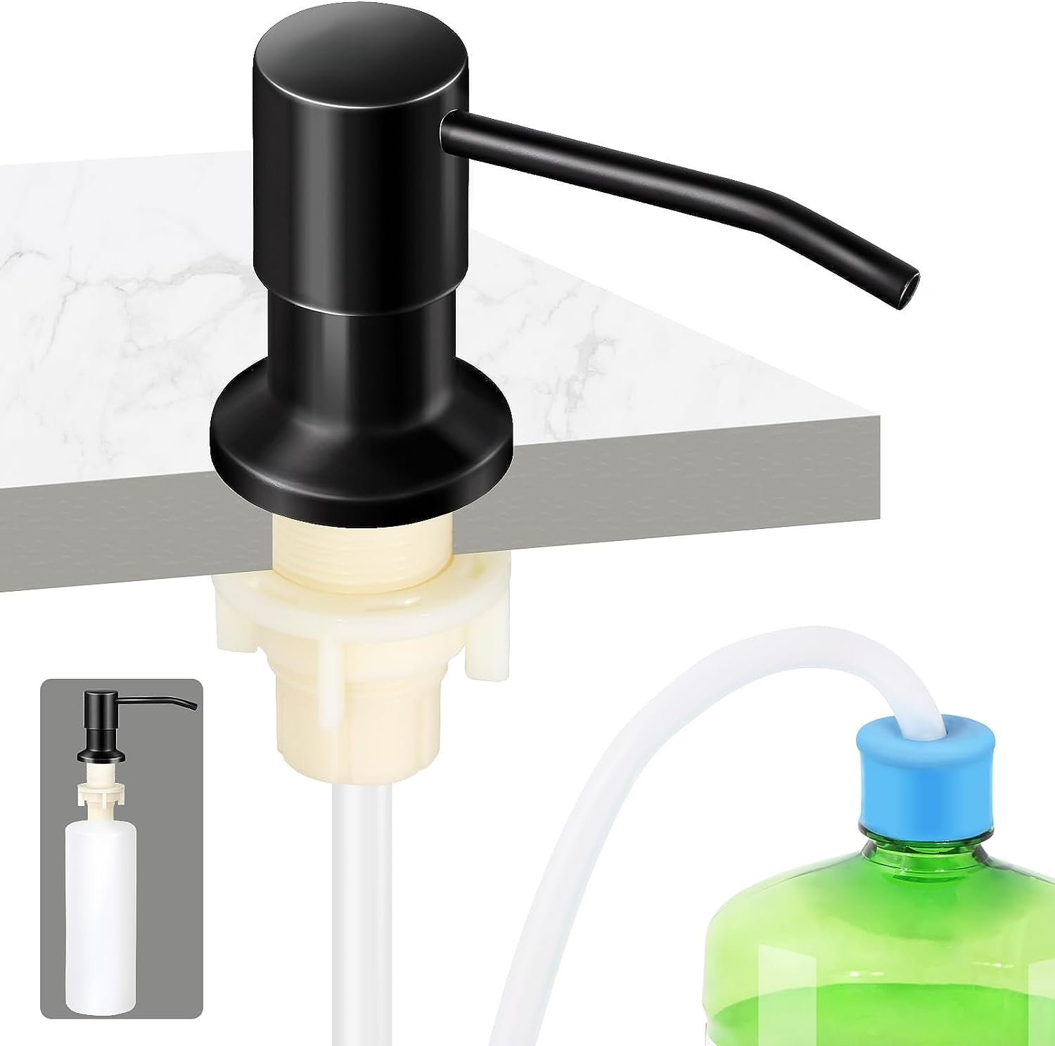 Soap Dispenser for Kitchen Sink, Stainless Steel Countertop Dish Soap