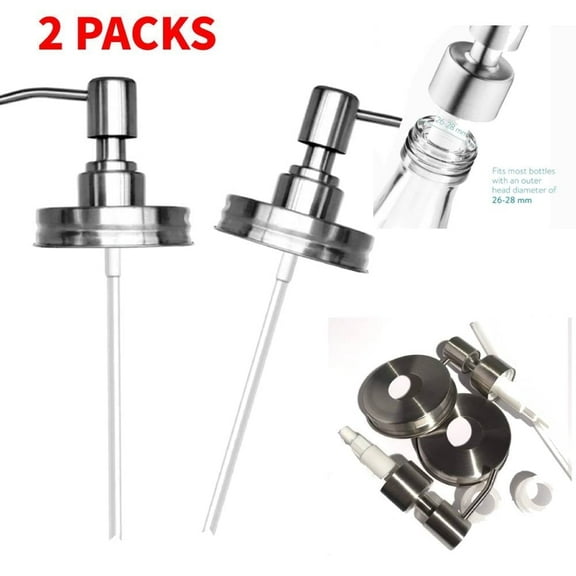 TOYMYTOY-Soap Dispenser Pumps Only Foaming Replacement Pump Liquid Dispenser Jar Lids Stainless Steel