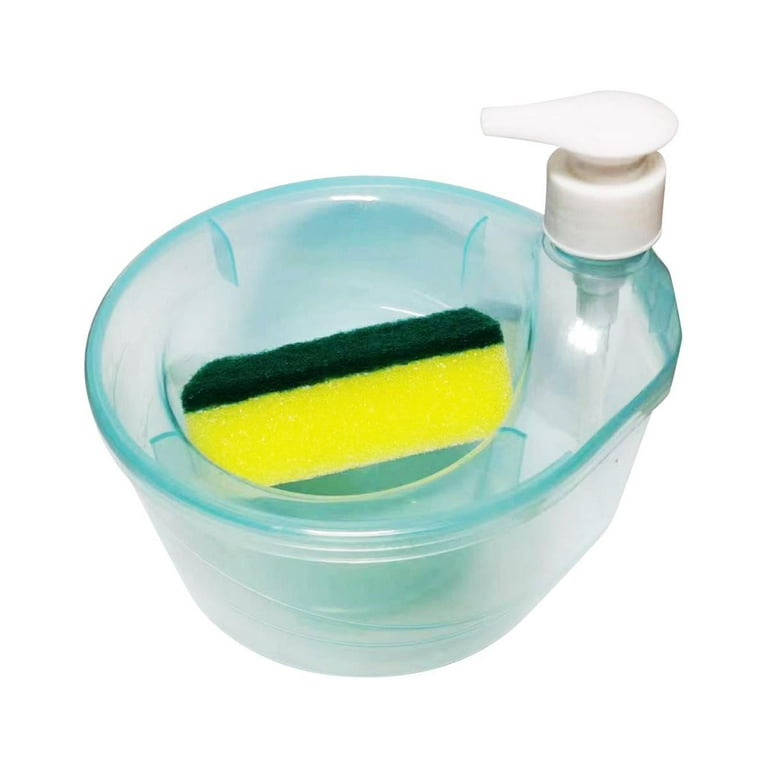 including Cleaning Sponge] Kitchen Cleaning Tool Set Including Dish Soap  Dispenser, Sponge And Scrubber, Automatic Soap Dispenser For Kitchen