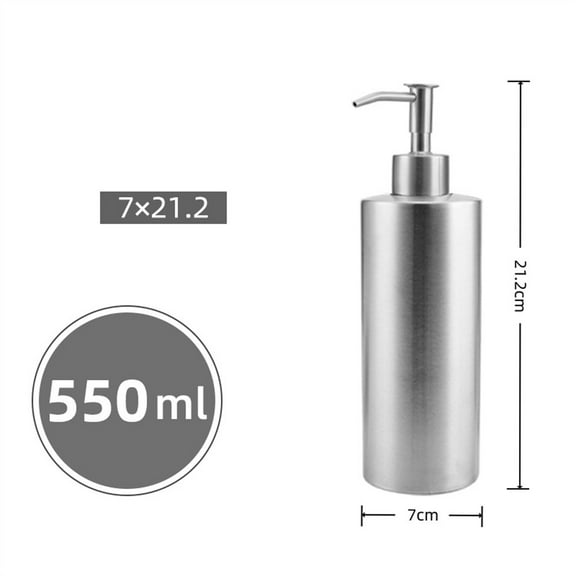 Soap Dispenser Stainless Steel Hand Pump Bottle For Bathroom Kitchen Sink,Silver