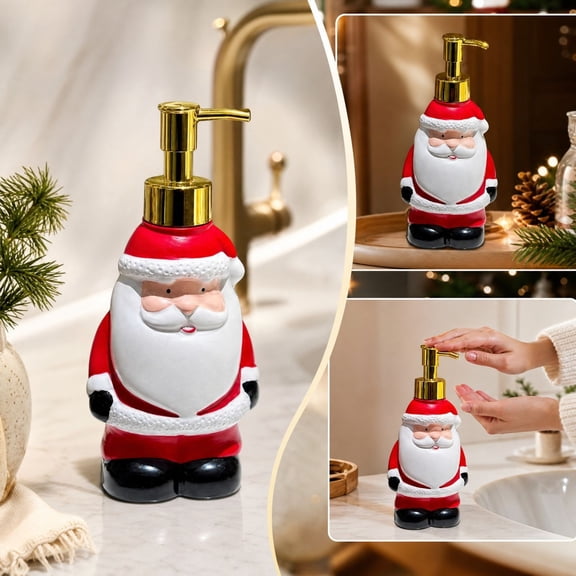 Soap Dispenser Themed Figurine Shaped Pump‑Style Accessory For Bathroom Countertop Holiday Decor