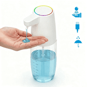 Touchless Automatic Foam Soap Dispenser, 600ml USB Rechargeable Liquid Soap Pump, 0.15s Fast Infrared Sensor, 4 Levels Adjustable Foam Dispenser for Bathroom Kitchen Home