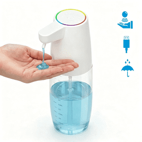 Touchless Automatic Foam Soap Dispenser, 600ml USB Rechargeable Liquid Soap Pump, 0.15s Fast Infrared Sensor, 4 Levels Adjustable Foam Dispenser for Bathroom Kitchen Home