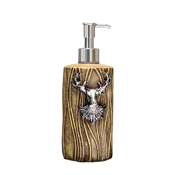 Soap Dispenser, Vintage Rustic Deer Decor, 1 Piece, Refillable Bottle for Bathroom Kitchen Home Decor