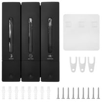 Rzvnmko Soap Dispenser Wall Mounted, 400ML x 3 Shampoo and Conditioner Dispenser 3 Chamber Shower Gel Dispenser Hand Washing Liquid Dispenser ABS No Drill Set for Bathroom Kitchen (Black)