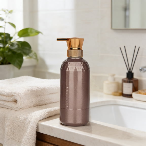Soap Dispenser for Kitchen & Bathroom,Refillable Resin Pump Bottle for Dish Soap, Hand Soap, Shampoo, Conditioner Modern Countertop Dispenser