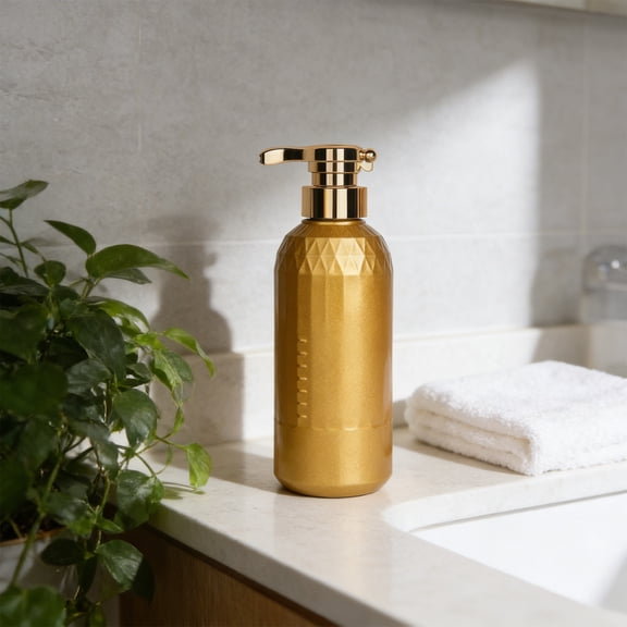 Soap Dispenser for Kitchen & Bathroom,Refillable Resin Pump Bottle for Dish Soap, Hand Soap, Shampoo, Conditioner Modern Countertop Dispenser